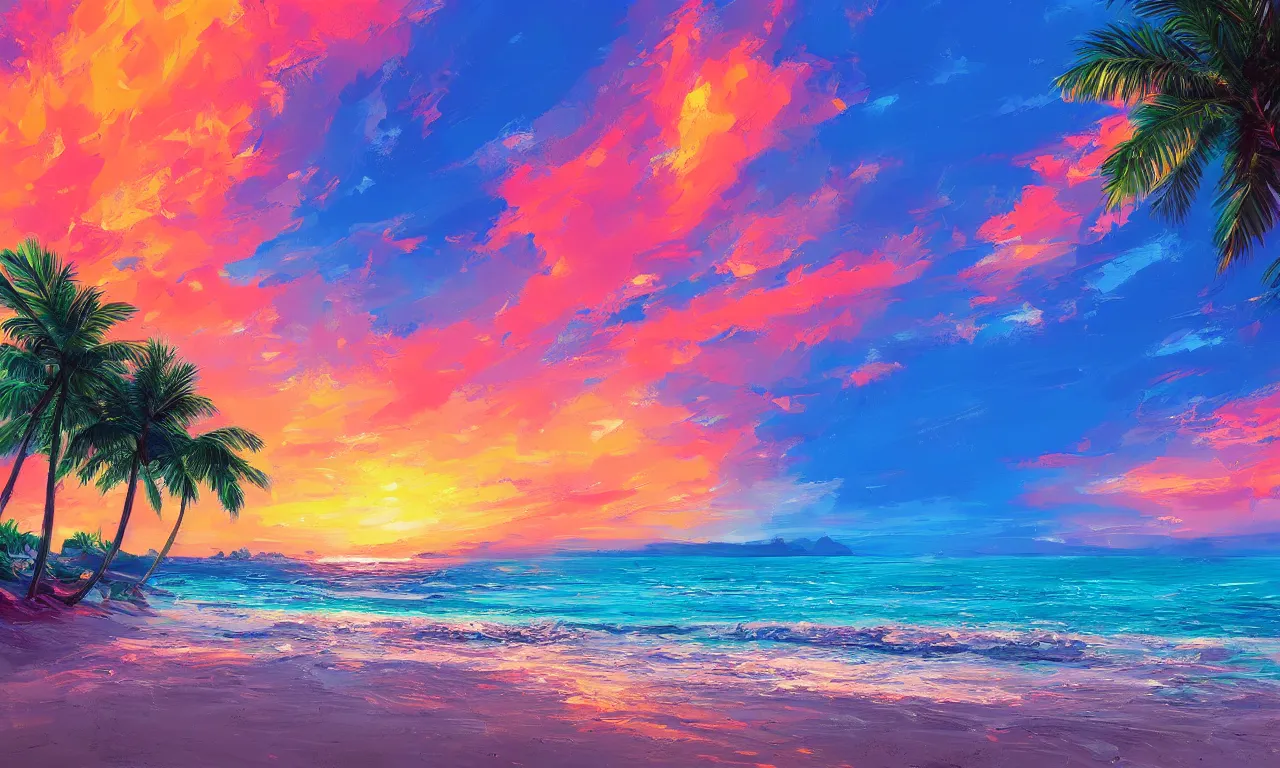 Image similar to paradise beach by alena aenami artworks in 4 k