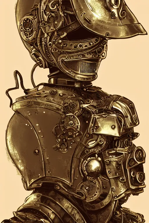 Image similar to steampunk helmet fantasy art mask robot ninja stylized digital illustration sharp focus, elegant intricate digital painting artstation concept art global illumination ray tracing advanced technology chaykin howard and campionpascale and cooke darwyn and davis jack