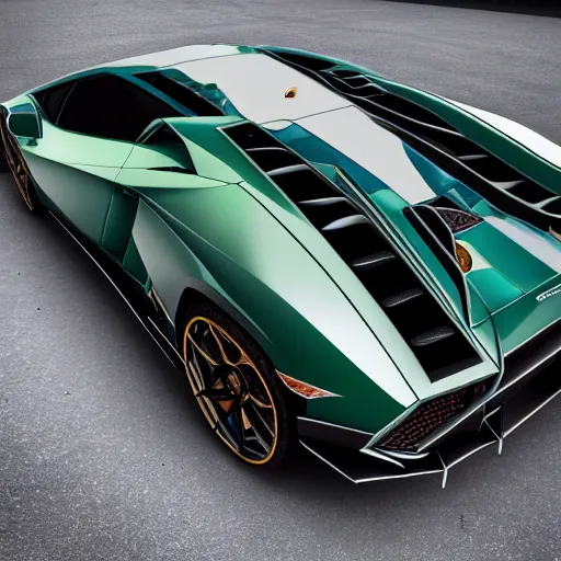 Prompt: photo of lamborghini car covered by marijuana pattern, photorealism,