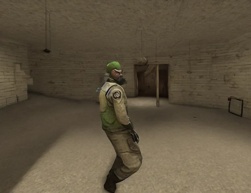 Prompt: CS:GO screenshot of walter white in de_clown_circus, HD, trending on tumblr