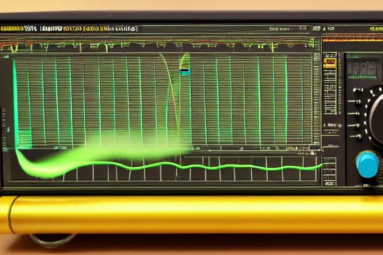 Image similar to an oscilloscope shaking a sound wave, wiggling a weasel, a stoat sinusoid spectacle : the wiggle and the wave - the wiggle is the wave!