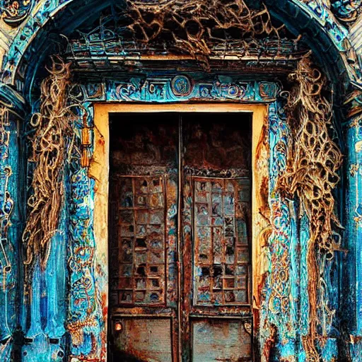 Image similar to A door in the sea, intricate details, eerie, highly detailed, colorful, clean, update