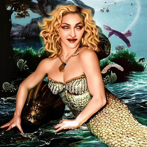 Image similar to madonna as a mermaid