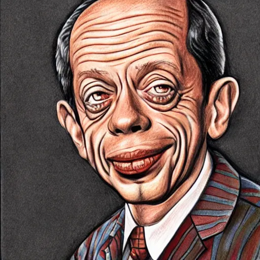 Image similar to a portrait drawing of Don knotts drawn by Robert Crumb