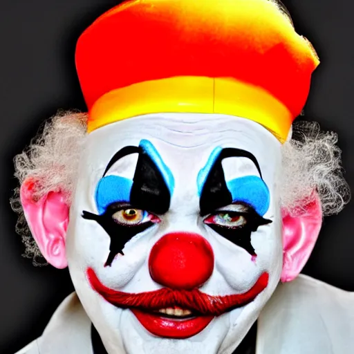 Image similar to A very nice clown that does not want to eat me