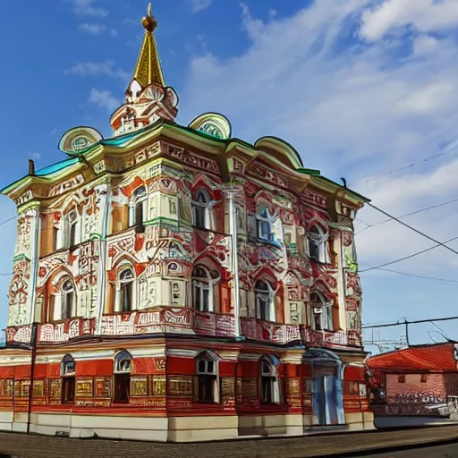 Prompt: russian city house 4k