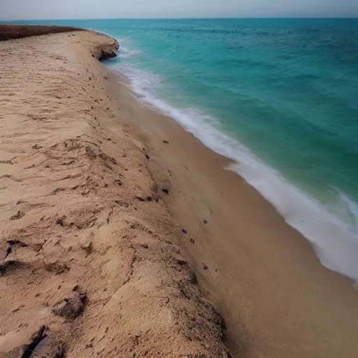 Prompt: a photo of a place where the desert meets the ocean, a ruined city in view, a survivor looks into the camera, concept art, art station - W 1024