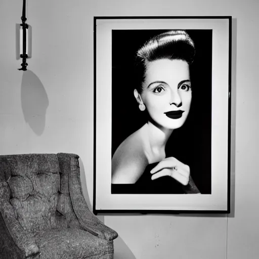 Prompt: portrait of an actress by Cecil Beaton, glamorous Hollywood style lighting, black and white, photorealistic