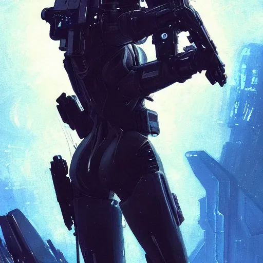 Image similar to Cyberpunk, sci-fi space game art, jeon Jungkook holding a gun. alien planet art by Akihito Yoshitomi AND Yoji Shinkawa AND Greg Rutkowski, Mark Arian trending on artstation