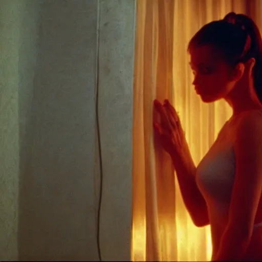 Image similar to movie still of perfect girl, cinematic composition, cinematic light, criterion collection, by gaspar noe