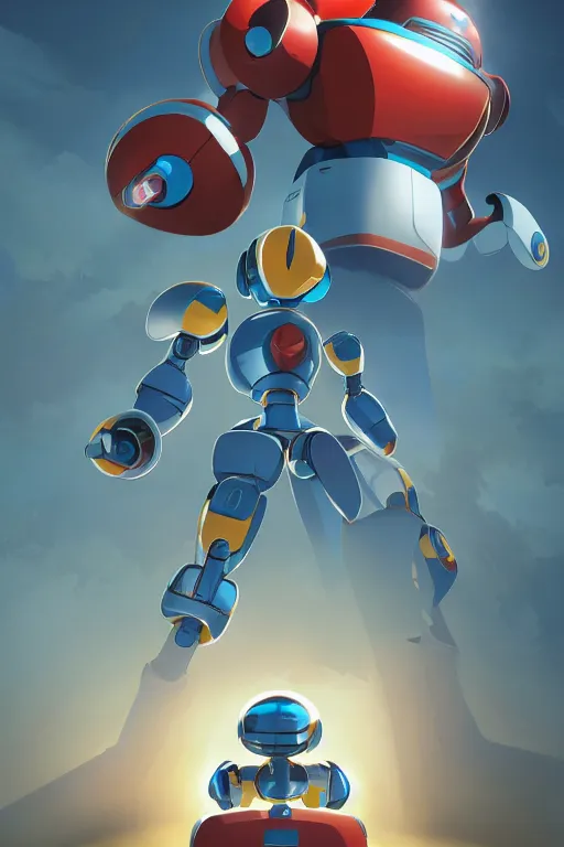 Image similar to metabots medabots medarotto medarot robot minimalist comics, behance hd by jesper ejsing, by rhads, makoto shinkai and lois van baarle, ilya kuvshinov, rossdraws global illumination ray tracing hdr radiating a glowing aura