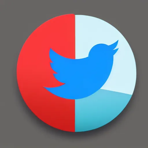 Image similar to twitter logo holding ban hammer, illustration, digital