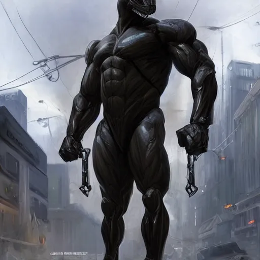 Prompt: a massive musclebound black - coated male anthro horse wearing a tight tactical outfit in a city warzone, equine, highly detailed, digital painting, artstation, sharp focus, smooth, concept art, illustration, art by artgerm, greg rutkowski, wlop