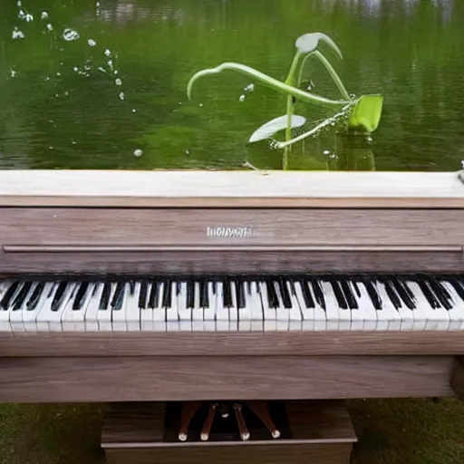 Image similar to piano made of water