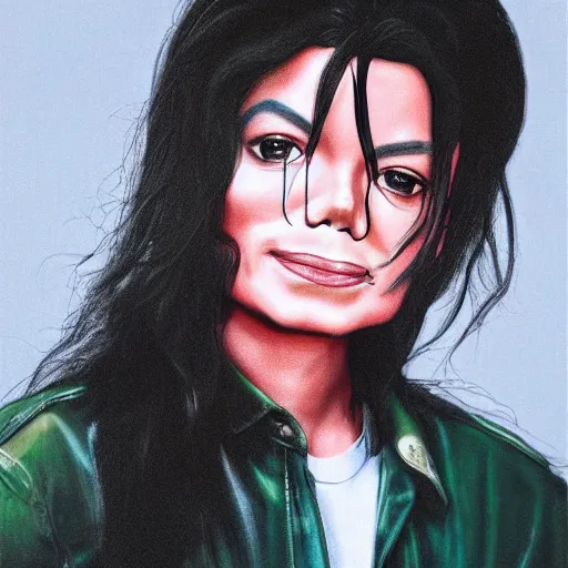 Prompt: realistic picture of Michael Jackson fused with Miranda Cosgrove, studio lighting, high detail, 4k