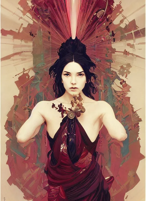 Image similar to symmetry! portrait of sandman, red spike aura in motion, floating pieces, painted art by tsuyoshi nagano, greg rutkowski, artgerm, alphonse mucha, spike painting