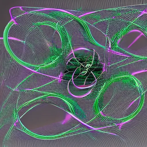 Image similar to a quantum circuit biomorphic design