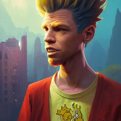 Prompt: highly detailed portrait bart simpson, in gta v, stephen bliss, unreal engine, fantasy art by greg rutkowski, loish, rhads, ferdinand knab, makoto shinkai and lois van baarle, ilya kuvshinov, rossdraws, tom bagshaw, global illumination, radiant light, detailed and intricate environment