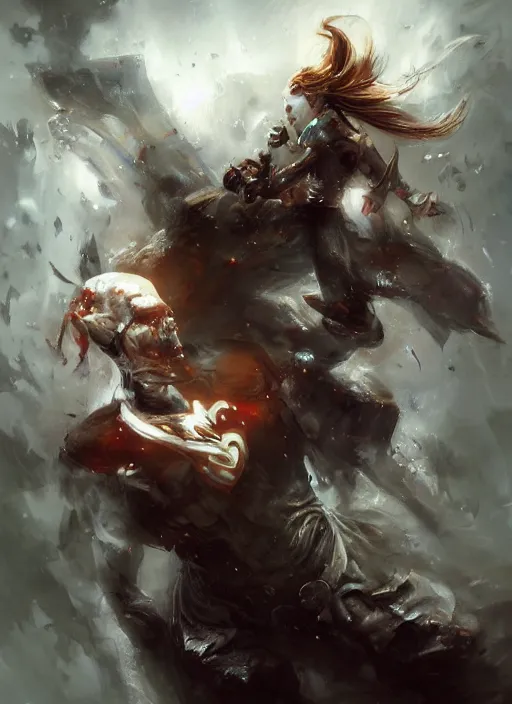 Image similar to a great and terrible litch painted by raymond swanland