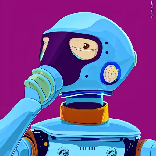 Prompt: Futurama's robot Bender Rodriguez as Mona Liza, highly detailed, digital painting, artstation, smooth, sharp focus, illustration, painting by Leonardo da Vinci