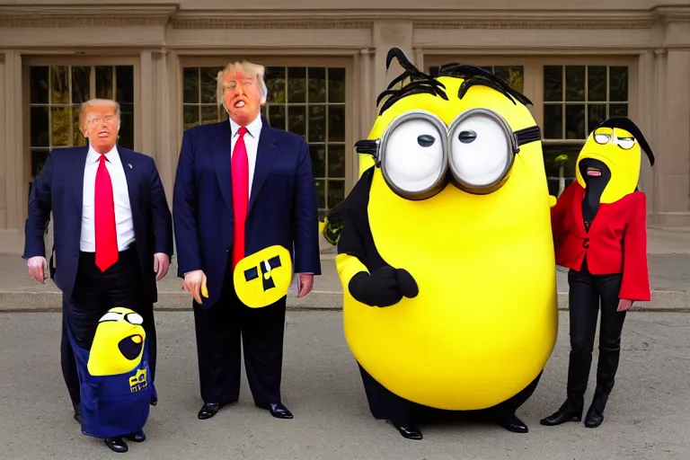 Image similar to donald trump minion