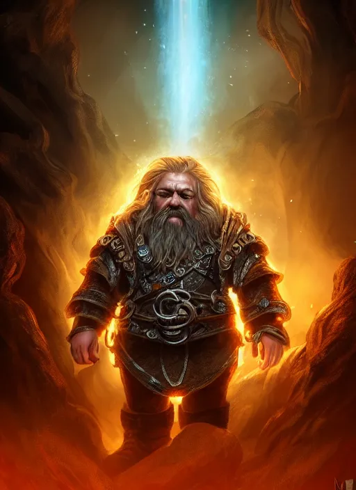 Image similar to dwarf ultra detailed fantasy, elden ring, realistic, dnd character portrait, full body, dnd, rpg, lotr game design fanart by concept art, behance hd, artstation, deviantart, global illumination radiating a glowing aura global illumination ray tracing hdr render in unreal engine 5