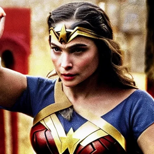 Prompt: Robert de Niro as Wonderwoman, 8k UHD