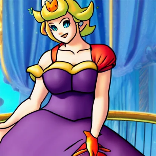 Prompt: thicc princess peach