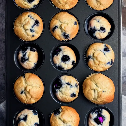 Image similar to a grouping of dogs and blueberry muffins that similar to each other