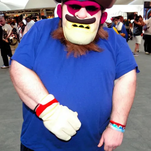 Image similar to Full-Cosplay Wario, played by John Candy, 2011 Comic-Con, blog-photo