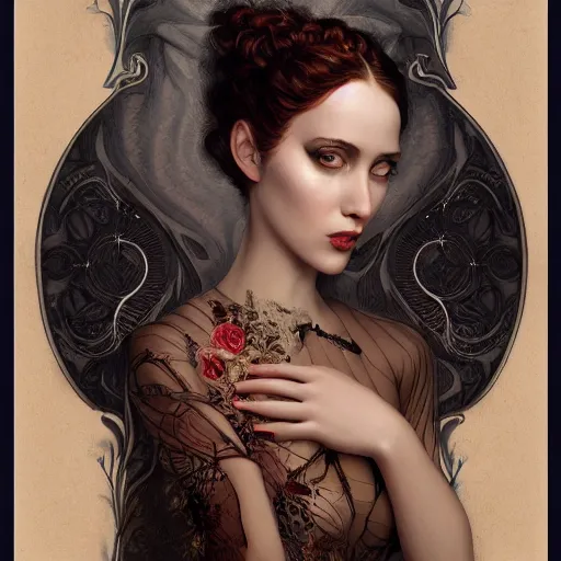 Image similar to wearing a full tight curvy long dress female, soft painting of a curiosities graceful dream like carnival, perfectly detailed linework, symmetrical accurate intricate sensual features, highly detailed, artstation, sharp focus, tom bagshaw