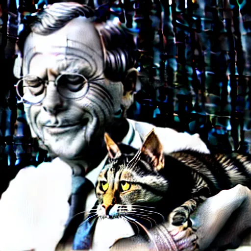 Prompt: donald rumsfeld + cat body