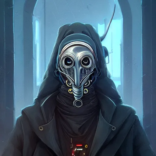 Image similar to a portrait of a cybernetic plague doctor, cyberpunk concept art by pete mohrbacher and wlop and artgerm and josan gonzales, digital art, highly detailed, intricate, sci-fi, sharp focus, Trending on Artstation HQ, deviantart, unreal engine 5, 4K UHD image