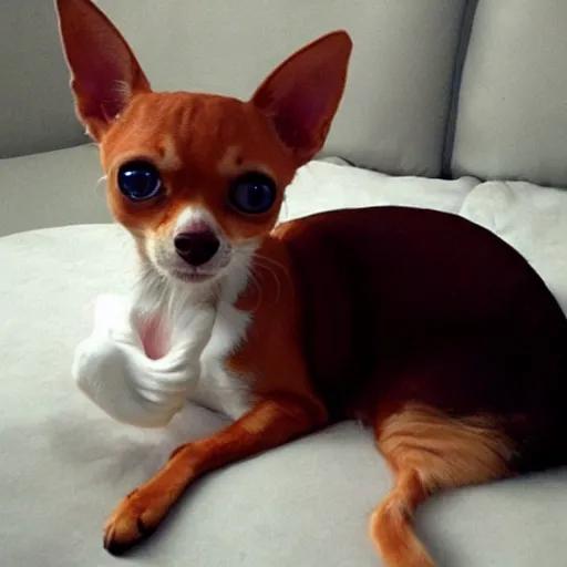 Prompt: a cat that looks like a chihuahua