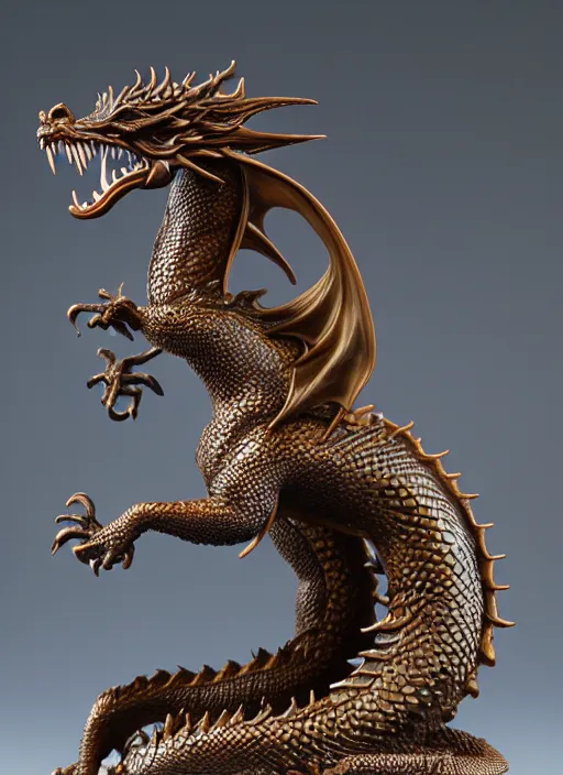 Image similar to 80mm, resin detailed model figure of dragon bronze