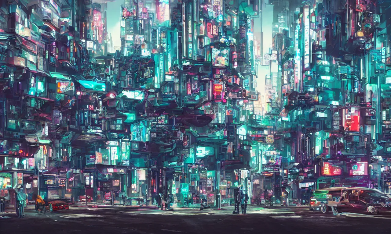 Image similar to in a future city a machine sits on a street corner dispensing pharmaceutical psychoactive drugs, futuristic, hyperrealistic, cyberpunk