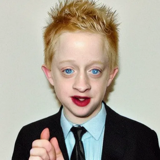 Image similar to macaulay culkin made of cauliflower