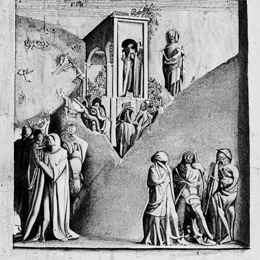 Image similar to illustration for the Divina Commedia by Dante