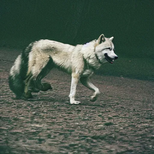 Prompt: photo of putin riding a wolf cinestill, 800t, 35mm, full-HD