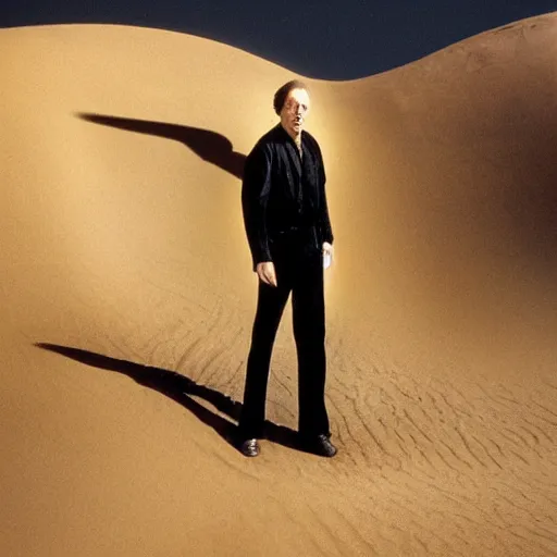 Image similar to photo of Steve buscemi as a sandworm from Dune, sharp lighting, high contrast