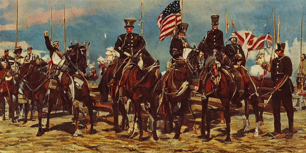 Image similar to the american was of canadian annexation 1 8 9 3 painting