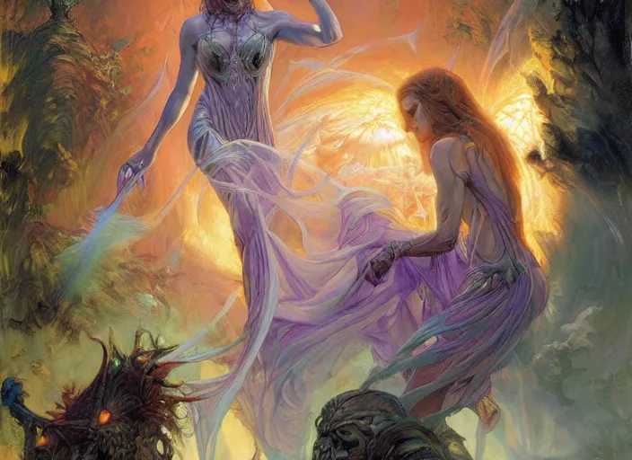 Prompt: banshee specter by donato giancola and vladimir volegov and alexander averin and delphin enjolras and daniel f. gerhartz