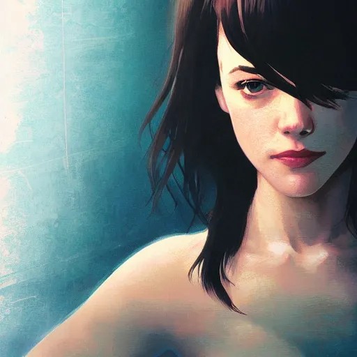 Image similar to rachel mcadams portrait as manga girl, realistic shaded perfect face, fine details. anime. realistic shaded lighting poster by ilya kuvshinov katsuhiro otomo ghost - in - the - shell, magali villeneuve, artgerm, jeremy lipkin and michael garmash and rob rey