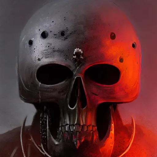 Prompt: crow skull knight helmet, headshot, closeup, grimdark, fantasy, trench crusade, terrifying, dark, fog, atmospheric cold lighting, dark souls, hyperrealistic, art by sparth