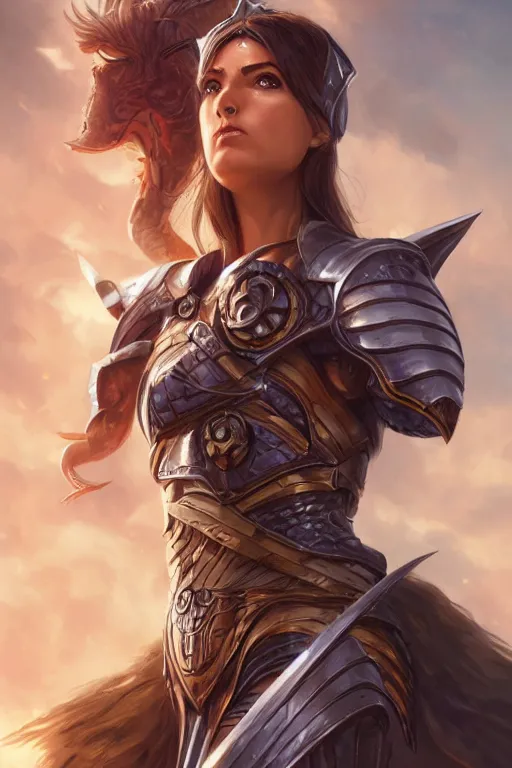 Image similar to amazon valkyrie athena, d & d, fantasy, portrait, highly detailed, headshot, digital painting, trending on artstation, concept art, sharp focus, illustration, art by artgerm and greg rutkowski and magali villeneuve