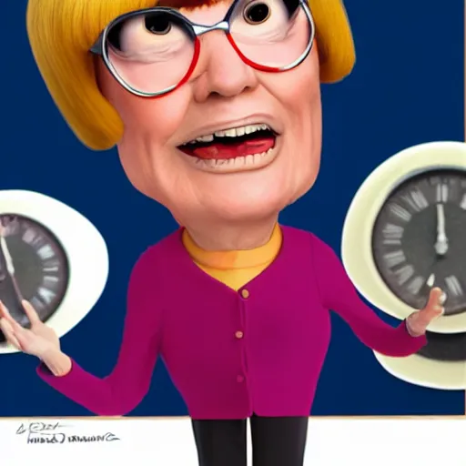 Image similar to donald trump as edna mode, pixar