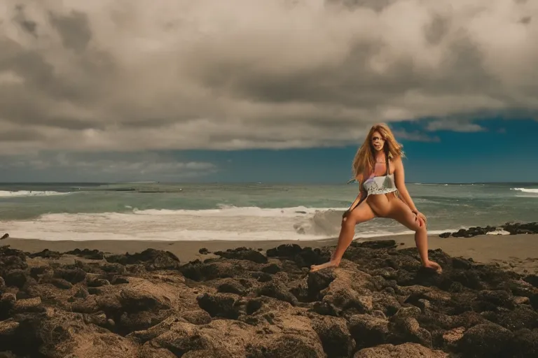 Image similar to cinematography model photo shoot in Hawaii by Emmanuel Lubezki