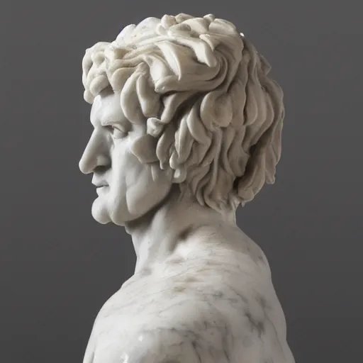 Prompt: marble bust of a demon