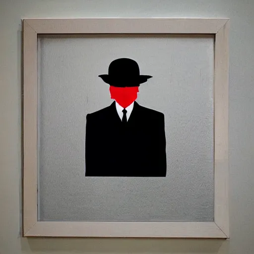 Image similar to rain of Beatles Member, in the style of Magritte, lots of music details