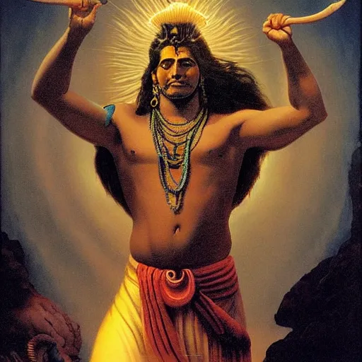 Image similar to Shiva, style of Bekinski, Ridley Scott, Thomas Blackshear